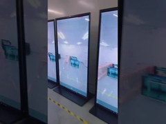 Piso de 75 polegadas Display de publicidade em tela cheia 178° Ângulo de visualização 450cd/m2 Brilho