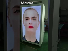 86 polegadas tela sensível ao toque LCD transparente caixa de exibição vitrine publicidade reprodutor