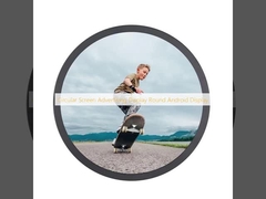 Display de publicidade de tela circular Display Android redondo