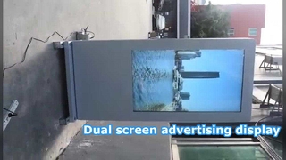 display de publicidade de tela dupla externa