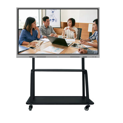 Quadro Interativo Digital com Tela de Toque Infravermelho de 75 Polegadas e Sistema Duplo para Salas de Reunião