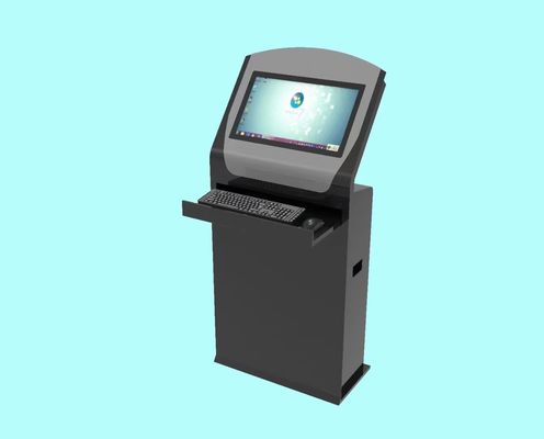 Quiosque de autoatendimento com tela sensível ao toque de 19 polegadas para montagem em piso, para coleta de ingressos com display interativo