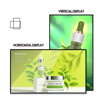Display de sinalização digital legível à luz solar de 65 polegadas com 3000 nits de alto brilho para publicidade interna