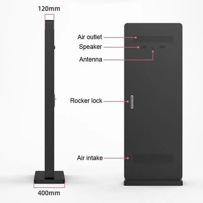Monitor LCD externo de alto brilho de 65 polegadas com proteção IP65 e ampla faixa de temperatura de funcionamento