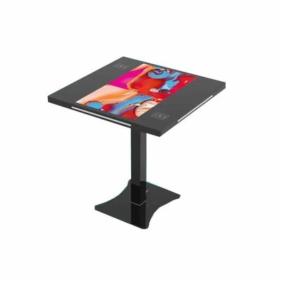 21.5 Polegadas Tela Dupla Interativa Touch Screen Table com Toque Capacitivo e Carregamento Sem Fio para Smart Coffee e Jogos