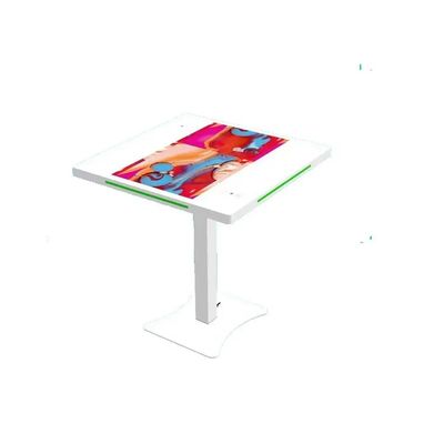 21.5 Polegadas Tela Dupla Interativa Touch Screen Table com Toque Capacitivo e Carregamento Sem Fio para Smart Coffee e Jogos