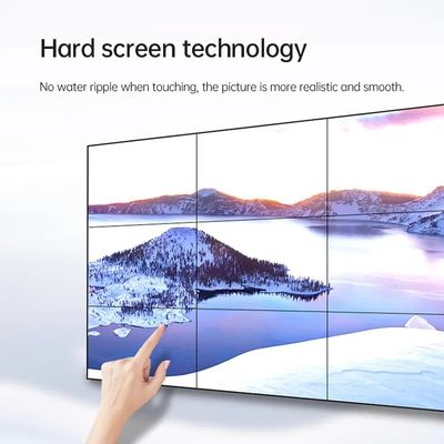 Tela de LCD de 55 polegadas com tela sensível ao toque infravermelha e brilho de 500cd/m2 para displays de parede de vídeo comercial