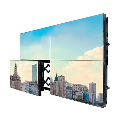 Parede de empalhamento LCD de 65 polegadas com resolução 4K com bezel de 3,5 mm para telas de vídeo de parede de alta definição