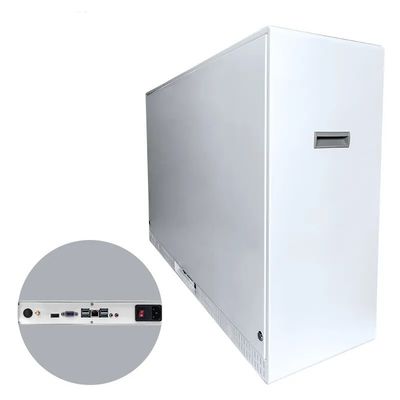 1x2 Splicing Wall Vitrine LCD transparente de 55 polegadas gabinete de toque capacitivo