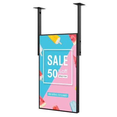 Display de publicidade LCD metálico com alto brilho de 1500 Nits e ROHS aprovado para sinalização digital comercial