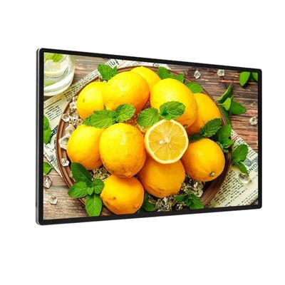 Display de publicidade LCD de 98 polegadas montado na parede com resolução 1920 x 1080 e proteção IP55 IP65