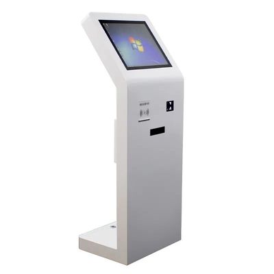 21.5 polegadas piso de pé touch screen quiosque com IC Card Reader e QR Code Scanner