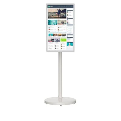 24 polegadas portátil piso de suporte touch screen quiosque digital com Android NFC e tela personalizável