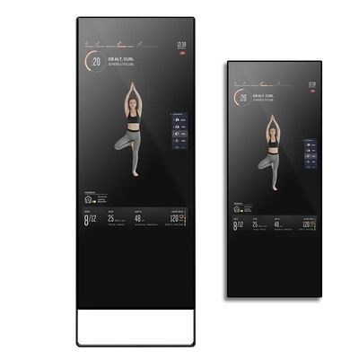 Magic Fitness Touch Screen Smart Mirror LCD Display 43 polegadas para casa ginásio