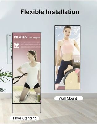 Espelho Inteligente de Fitness de 43 polegadas com Android 7.1 RK3288 e Display Publicitário LCD com Brilho Personalizado