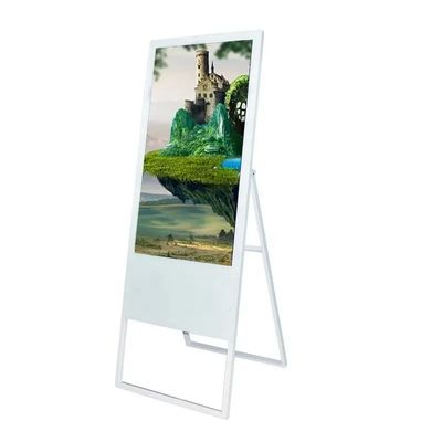 Display de publicidade LCD portátil com resolução de 1920 x 1080 para uso em exposições e lojas