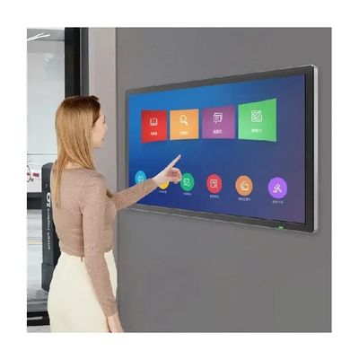 Monitor de tela sensível ao toque de infravermelho de 50 polegadas com borda ultra estreita e design montável na parede