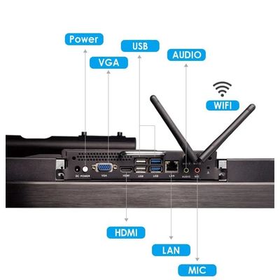 55 polegadas Smart Touch Screen Interativo Painel Flat com 16:9 relação de aspecto e 10 pontos de toque