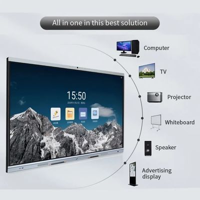 85 polegadas 4K Ultra HD Digital Interactive Whiteboard com videoconferência para salas de reuniões