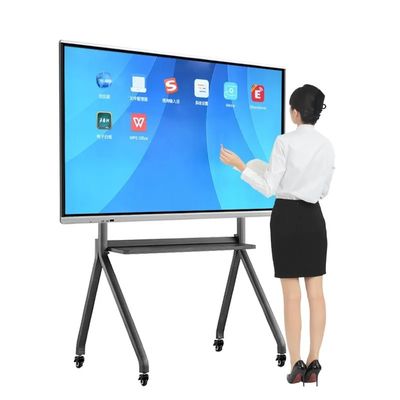 Painel Interativo Plano de 86 Polegadas com Alto-falante Embutido e Resolução Digital de Quadro Branco Interativo de 1920x1080