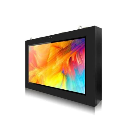 Tela de exibição de publicidade externa montada na parede de 43 polegadas com brilho de 2500cd/m2 e rede Android 4G