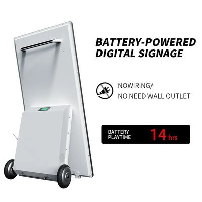 Ecrã de publicidade digital exterior 43 polegadas Bateria 1500 nits
