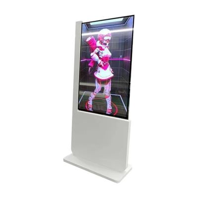 Vitrine LCD Transparente de 55 polegadas com resolução de 1920 x 1080 e suporte de chão OLED