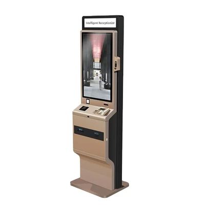 Quiosque de autoatendimento Stand Free 90W com tela sensível ao toque, caixa de luz LED e impressora térmica