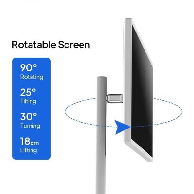 Monitor de tela sensível ao toque portátil de 27 polegadas Quiosque de autoatendimento Android giratório
