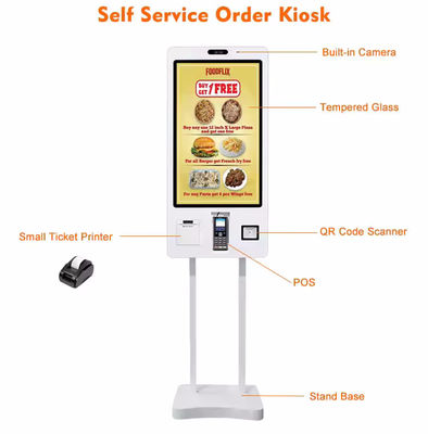 Quiosque de auto-encomenda versátil para restaurantes e restaurantes com reconhecimento facial opcional