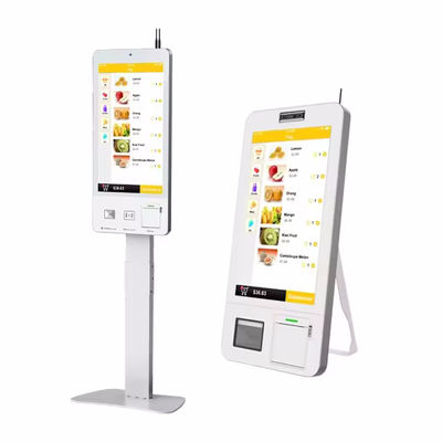 Aceitador de dinheiro Montador de parede e quiosque de auto-encomenda de mesa com sistema POS