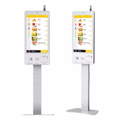 Sistema POS de autoatendimento de tela sensível ao toque com luzes LED suporta reconhecimento facial