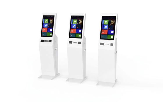 Sistema POS Self-Service com Múltiplas Opções de Pagamento, Scanner de Código de Barras e Luzes LED, Quiosque com Tela Sensível ao Toque