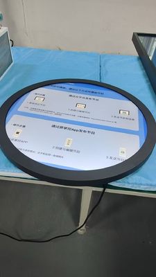 Tela de publicidade LCD de 23,1 polegadas com entrada HDMI/VGA/AV/USB e brilho de 350cd/m2 para sinalização digital