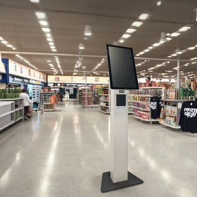 Quiosque de Autoatendimento com Tela LCD de 32 Polegadas, Impressora de Recibos e Personalização de Menu para Restaurantes