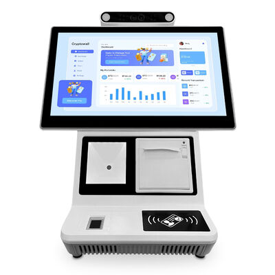 Quiosque de Autoatendimento para Desktop com Tela Capacitiva de 10 Pontos Android ou Windows Opcional Personalizado e Comunicação WiFi para Gerenciamento de Visitantes