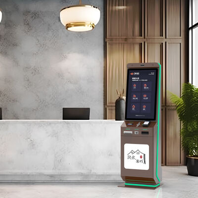 Quiosque de Auto Check-In de Hotel com Pagamento por Código QR e Tela Sensível ao Toque para Autoatendimento de Piso