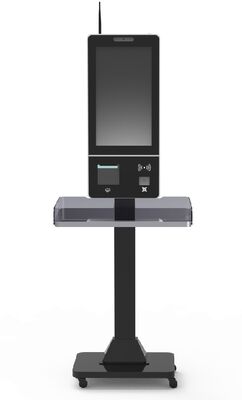 Quiosque de autoatendimento com tela sensível ao toque capacitiva de 10 pontos, resolução de 1920x1080 e montagem na parede