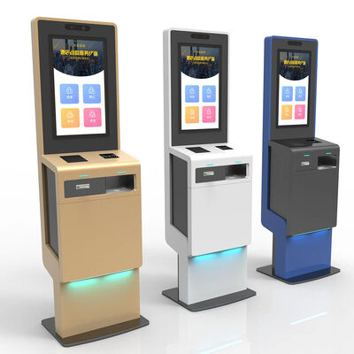 Quiosque autônomo personalizável de piso com resolução 1920X1080 e tela sensível ao toque interativa