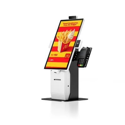 Quiosque de Autoatendimento com Tela Sensível ao Toque de 21,5" com Toque Capacitivo de 10 Pontos e Resolução de 1920x1080 para Restaurantes de Fast Food