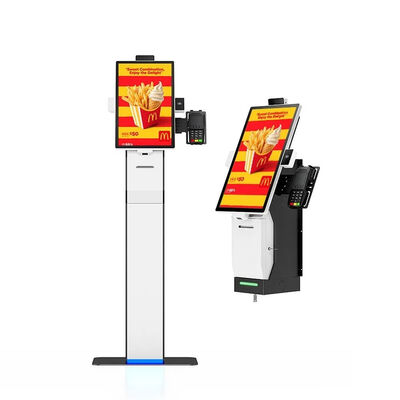 Quiosque de Autoatendimento com Tela Sensível ao Toque de 21,5" com Toque Capacitivo de 10 Pontos e Resolução de 1920x1080 para Restaurantes de Fast Food