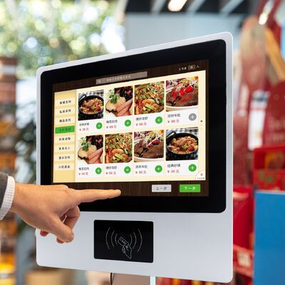 12.1 Inch Wall Mountable Self-service Kiosk with 10 Point Capacitive Touch Screen for Indoor Use
