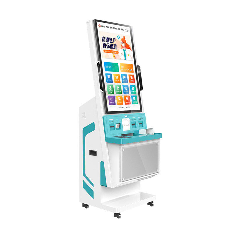 Quiosque de tela sensível ao toque de faturamento médico CE de 32 polegadas com toque capacitivo para check-in hospitalar
