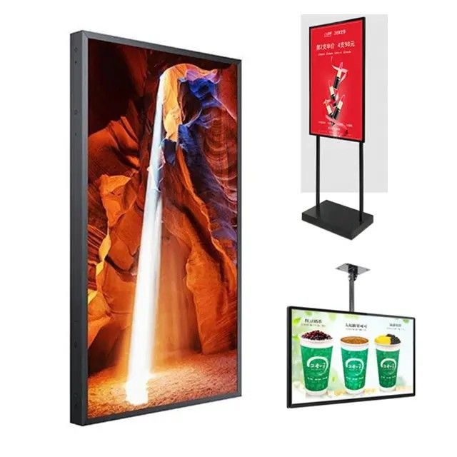 55 polegadas 16:9 Display de publicidade de alto brilho Reprodutor de vídeo Ecrã LCD com 2000cd/m2 Brilho para vitrine