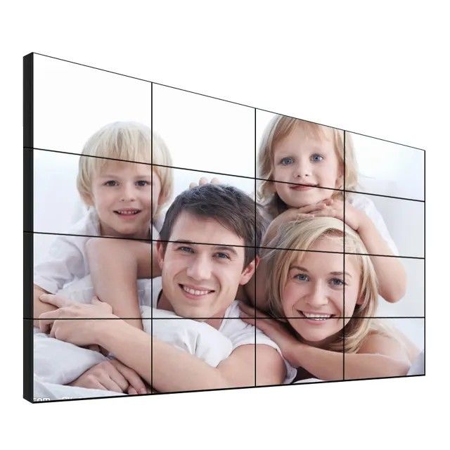 Tela de parede de vídeo de emenda LCD de 49 polegadas com moldura ultrafina de 3,5 mm e brilho de 500cd/m2