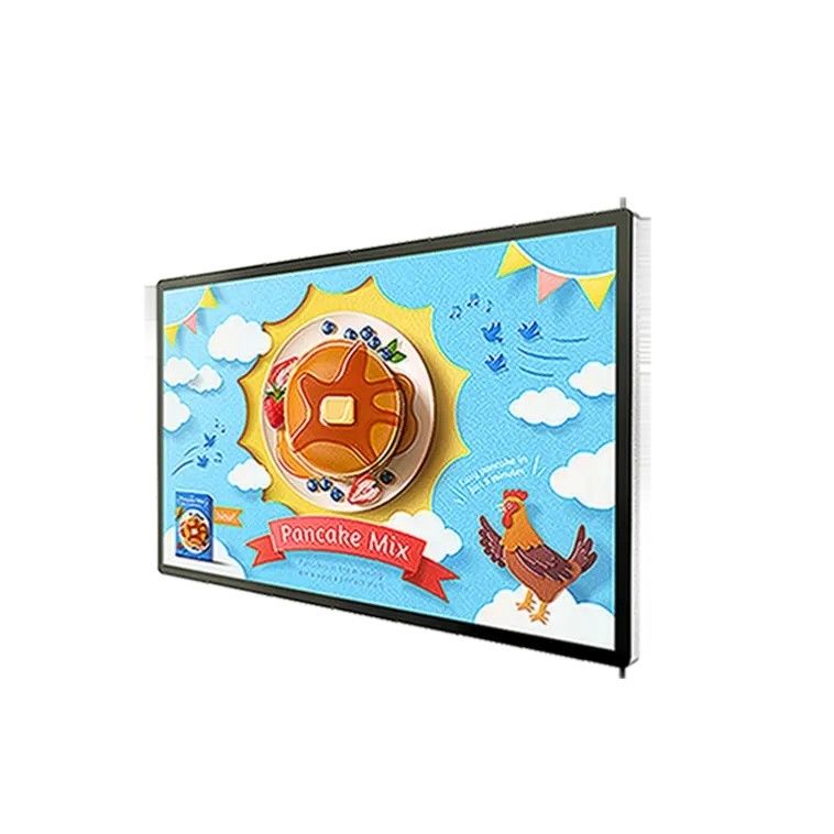Tela de publicidade LCD de alto brilho de 125W com contraste de 3000:1 para sinalização digital