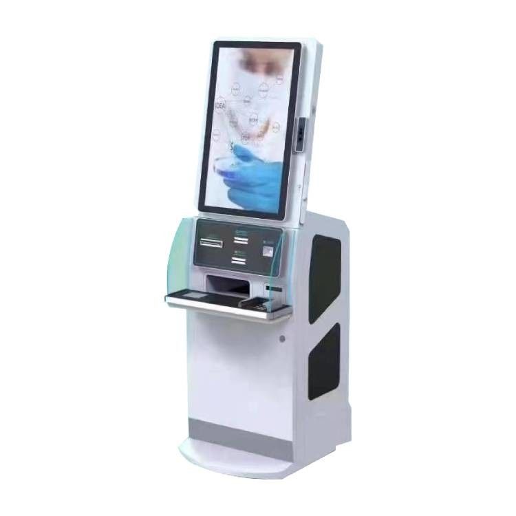 Quiosque de autoatendimento com tela sensível ao toque de 32 polegadas, 67W de potência e recursos personalizáveis para check-in hospitalar