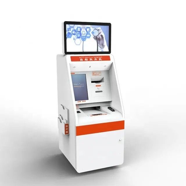 Dual Screen Hospital Self Check In Kiosk 22 polegadas para cuidados de saúde e doente