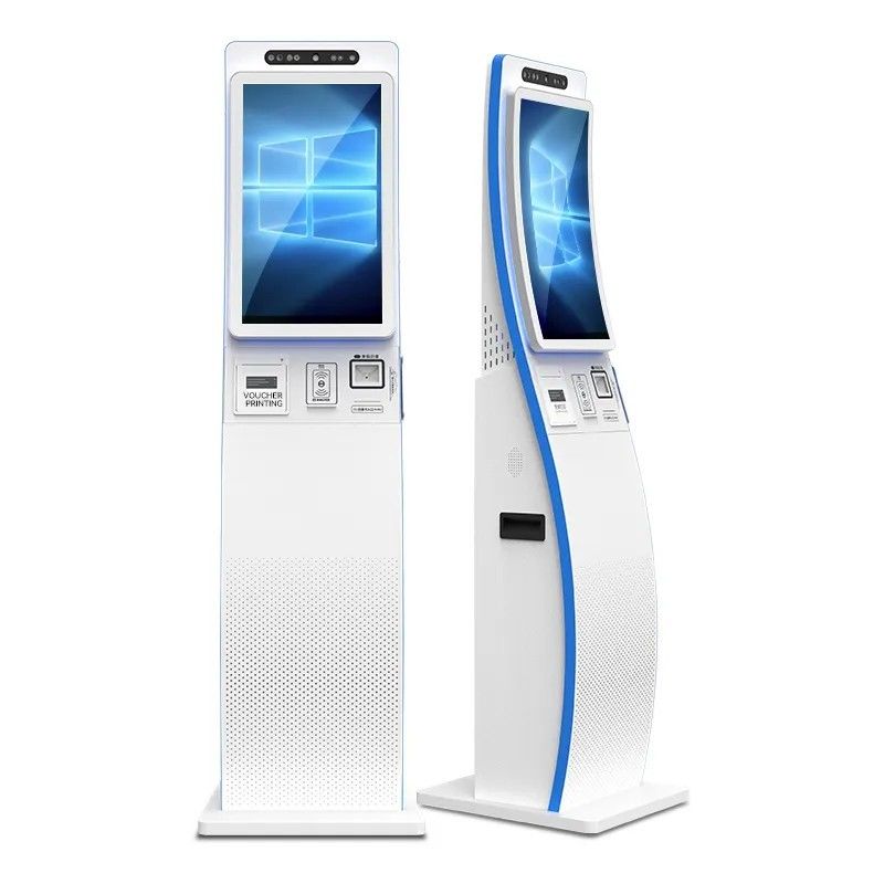 ODM Curva de superfície touch screen Self-service quiosque 23.6 polegadas com QR Code Scanner