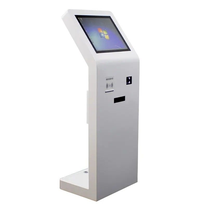 21.5 polegadas piso de pé touch screen quiosque com IC Card Reader e QR Code Scanner